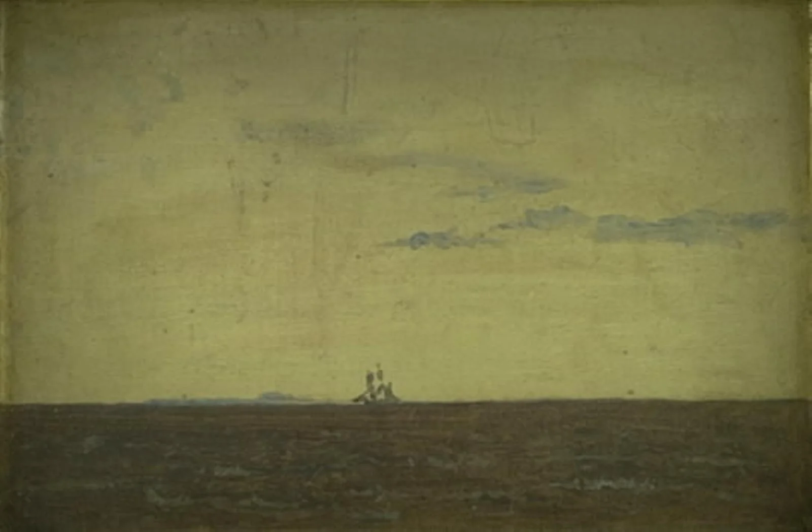 Seascape. Sky at Sunset