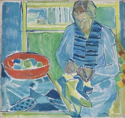 A Lady Knitting