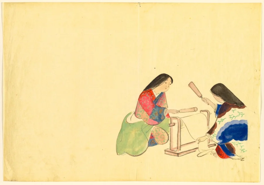 Flowers of a Hundred Worlds (Momoyogusa): Fulling Silk (Uchiginu)