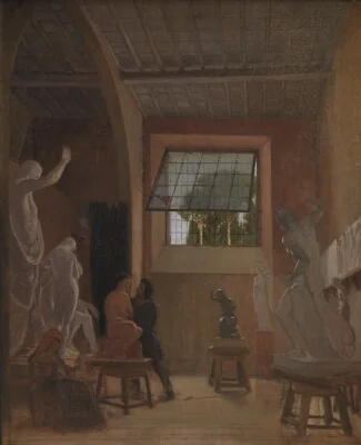 The Sculptor Jens Adolph Jerichau in his Studio in Rome