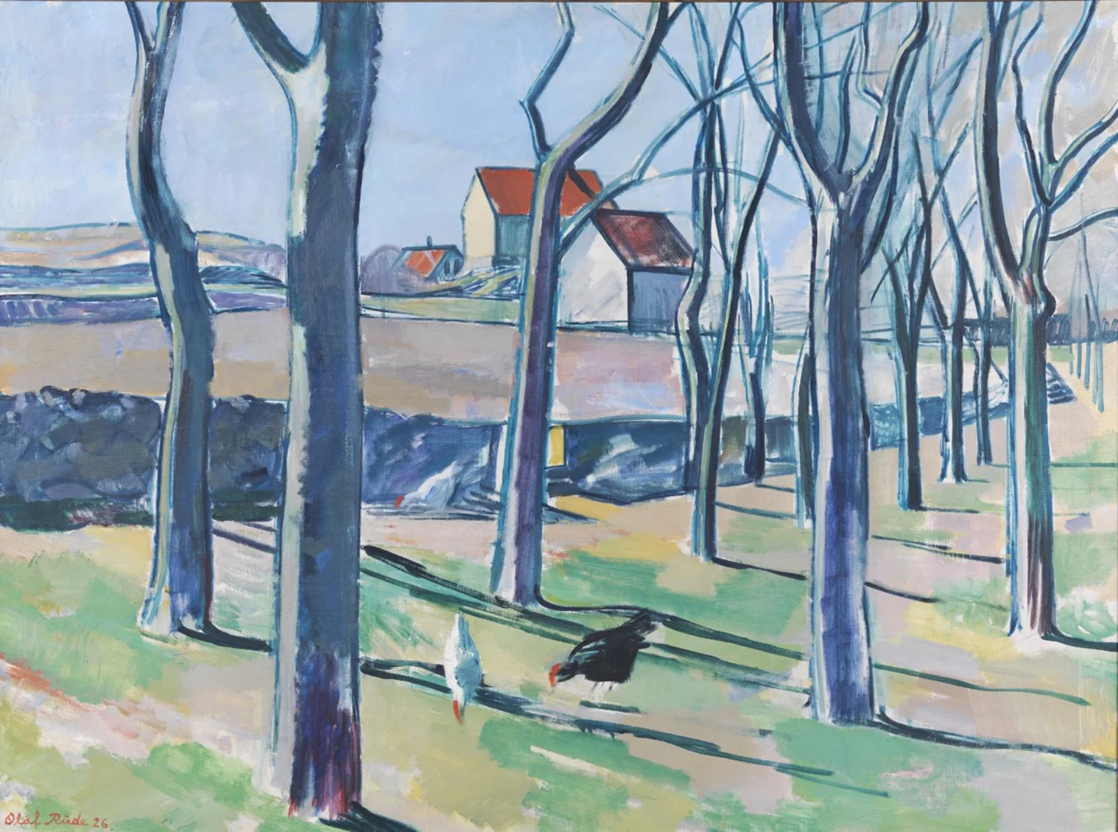Spring. Landscape with an Avenue