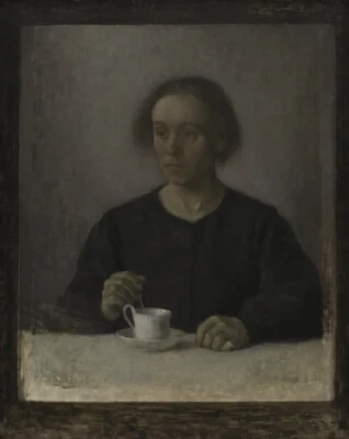 Ida Hammershøi, the Artist's Wife, with a Teacup