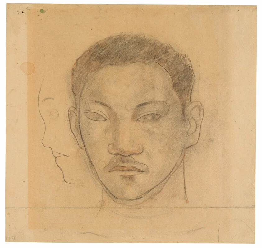 Head of a Tahitian with Profile of Second Head to His Right