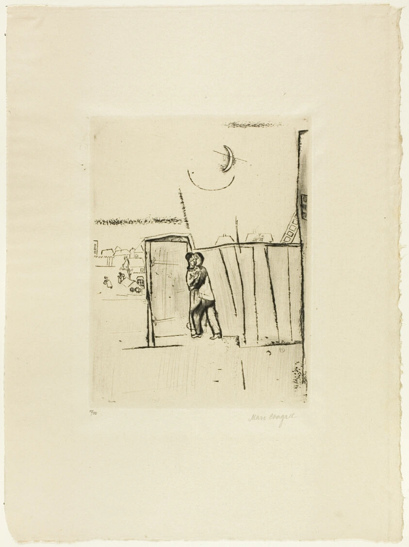 In front of the Gate, plate fourteen from Mein Leben