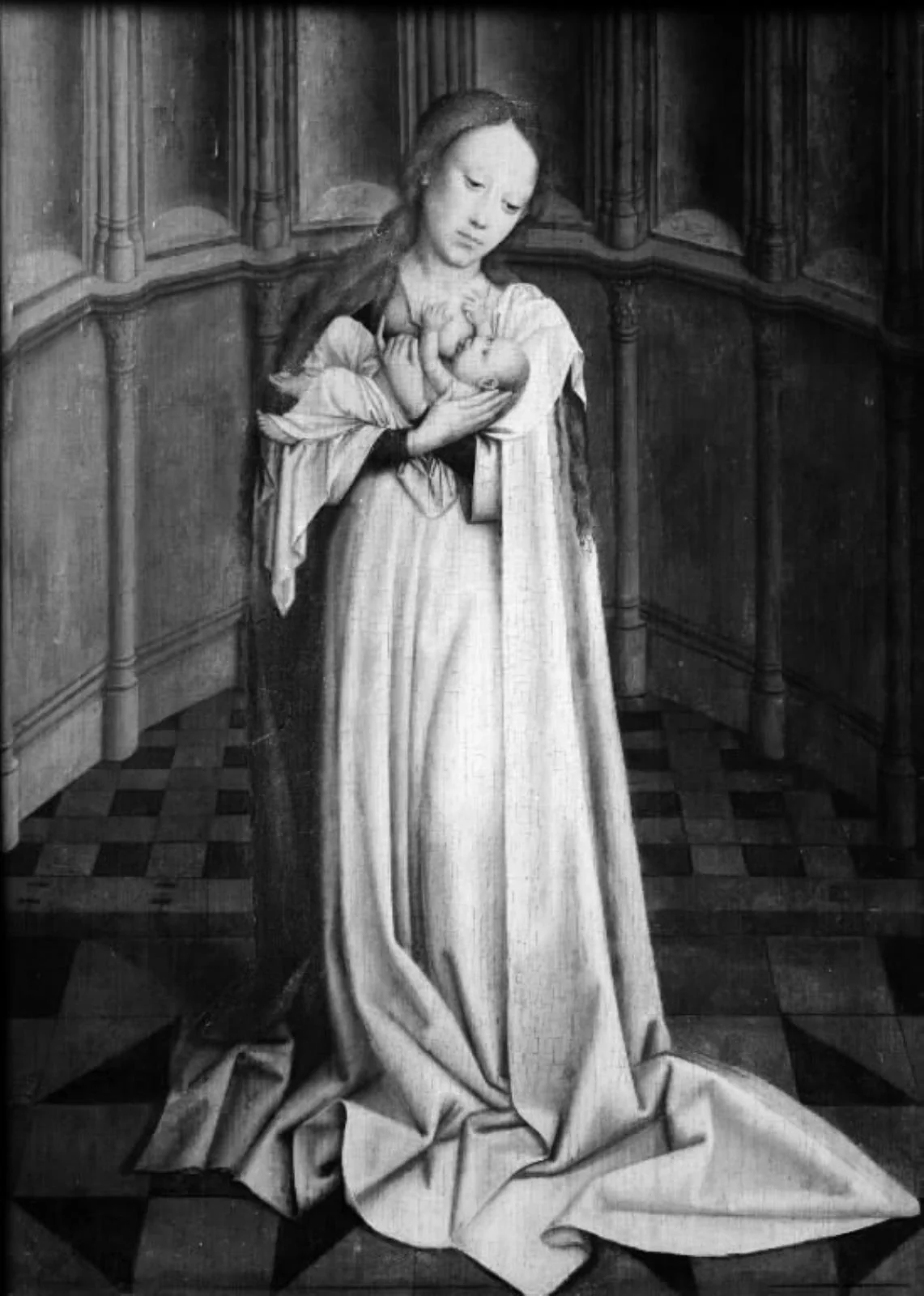 Jomfru Maria giver Kristusbarnet die