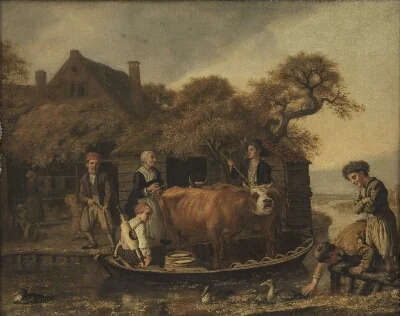Scene outside a Dutch Farm