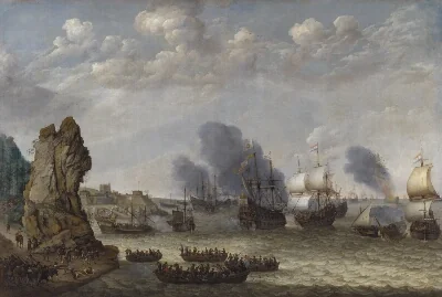A Battle near a Coast between Spaniards and Disembarking Dutchmen