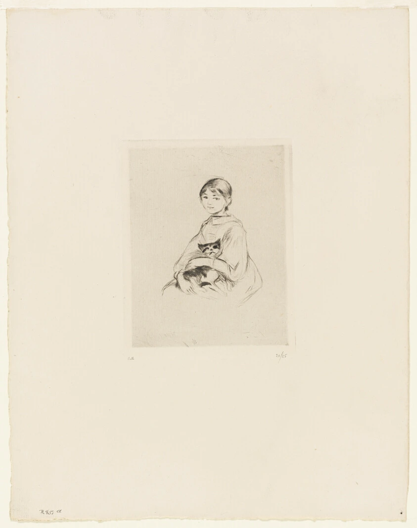 Young Girl with a Cat