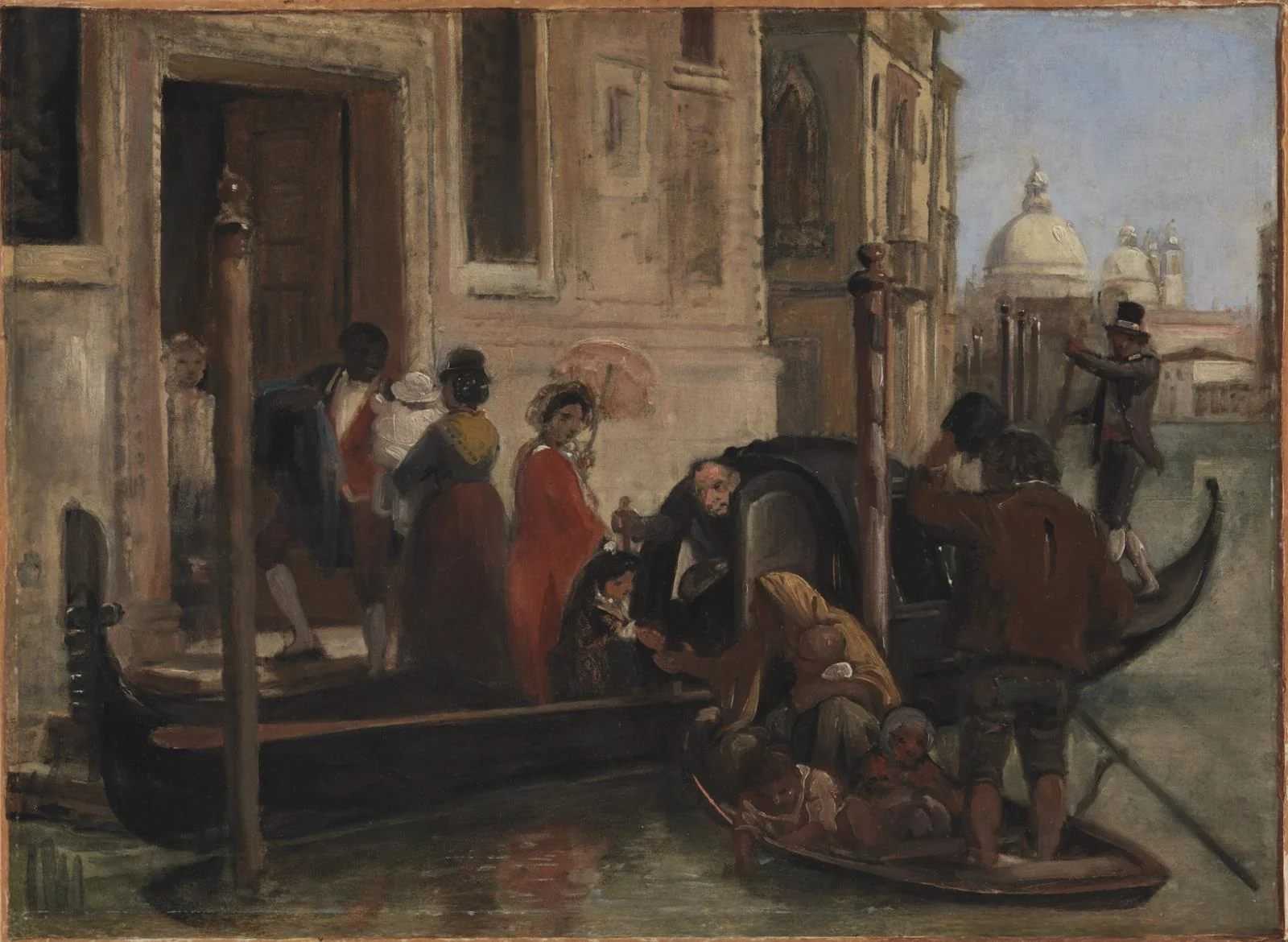Landing in Venice. In the Distance S. Maria delle Salute