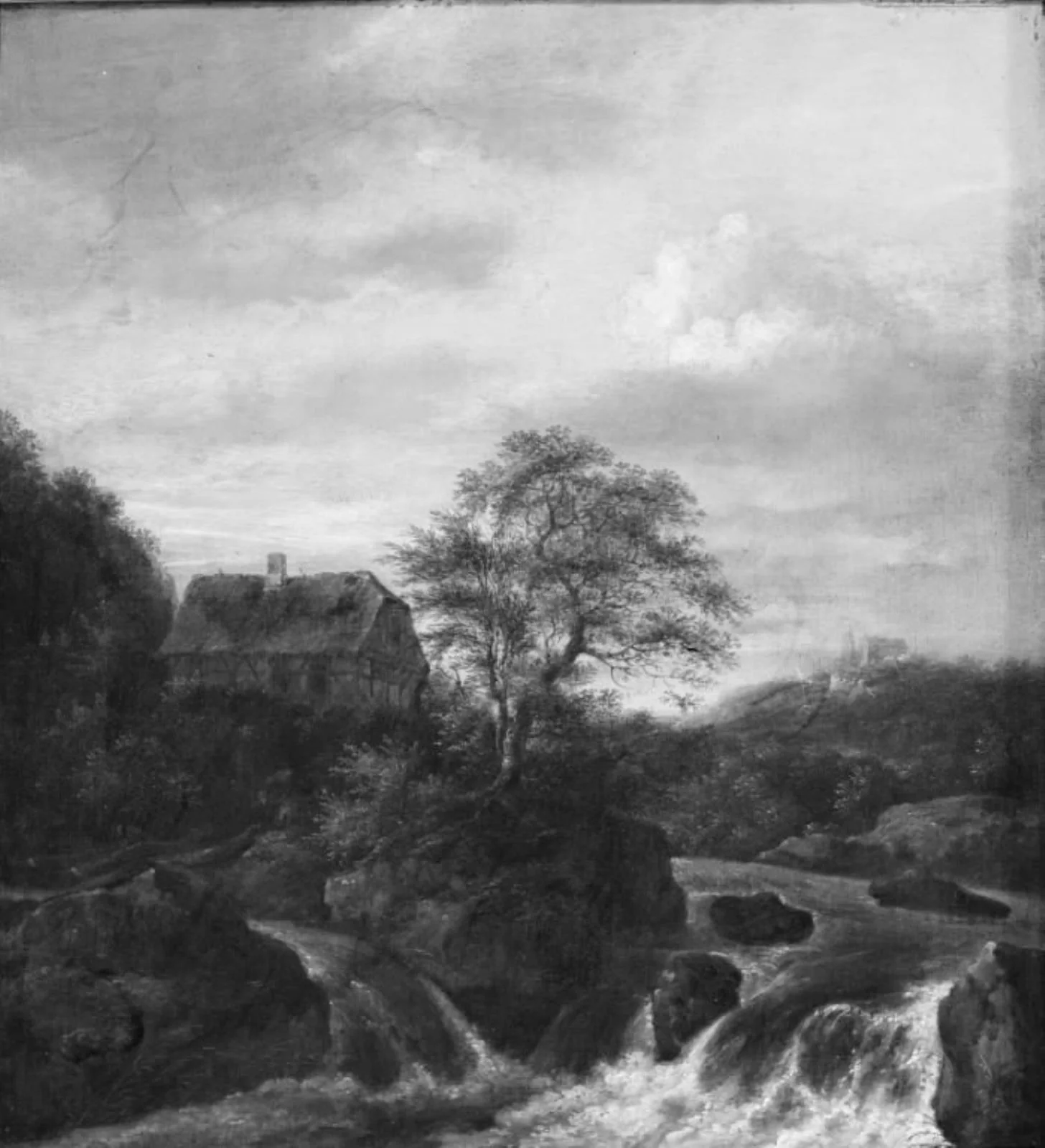 A Waterfall in a Rocky Region