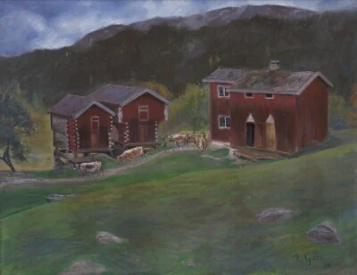 Farmyard at Åse in Telemarken, Norway