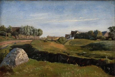 Landscape near Vejby seen from the North. Afternoon Light