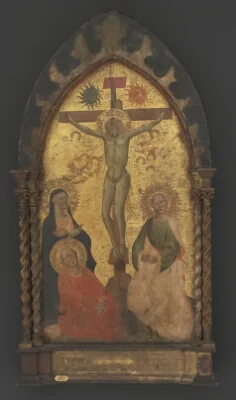 Christ on the Cross mourned by the Virgin Mary and Saints Mary Magdalene and John