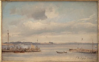 A Boat Harbour. Humlebæk, Zealand