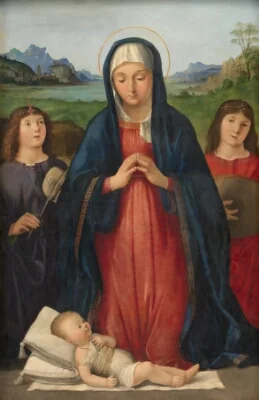 The Christ Child Worshipped by Mary