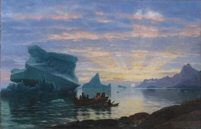 A Stretch of Coast in Greenland. Midnight