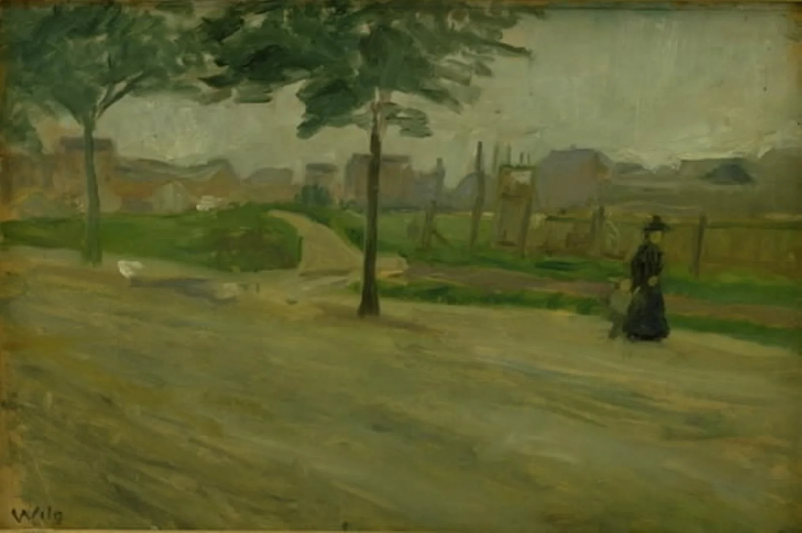 A Lady Promenading in a Suburb of Copenhagen
