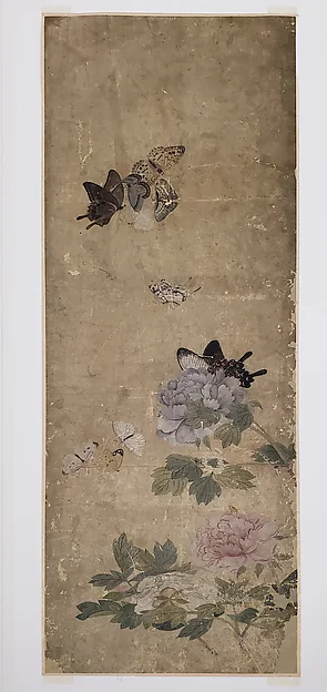 전 일호 남계우 나비와 모란   조선|傳 一濠 南啓宇 蝴蝶圖   朝鮮|Butterflies and Peonies
