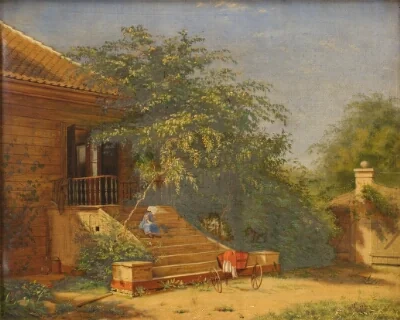 The Garden Steps Leading to the Painter Christen Købke's Studio at Blegdammen, Copenhagen