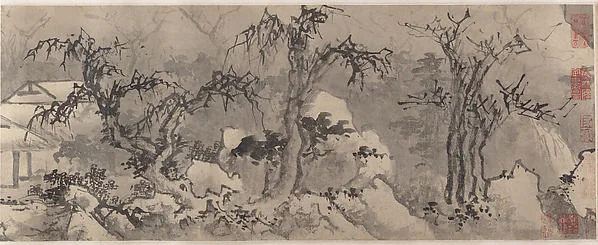 明　傳蔣嵩　冬景山水圖　卷|Winter landscape