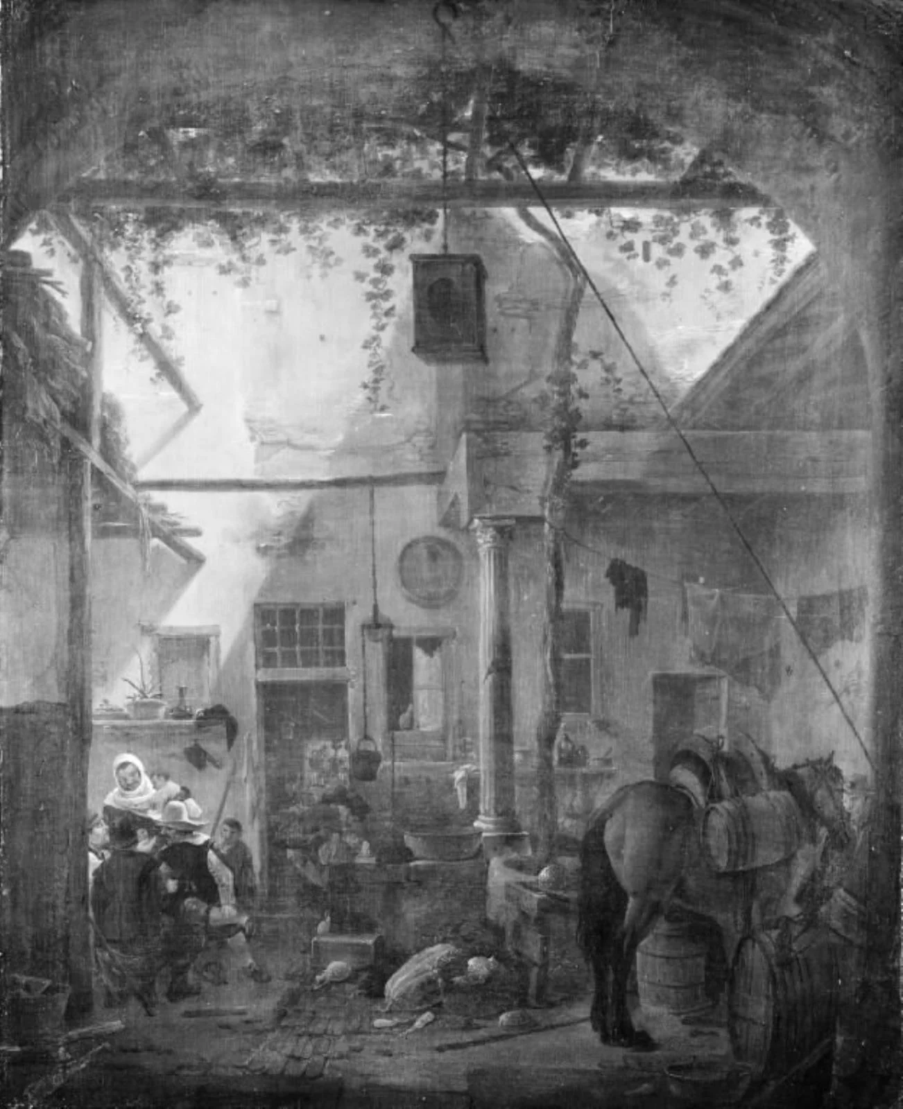 The Yard of an Italian Tavern