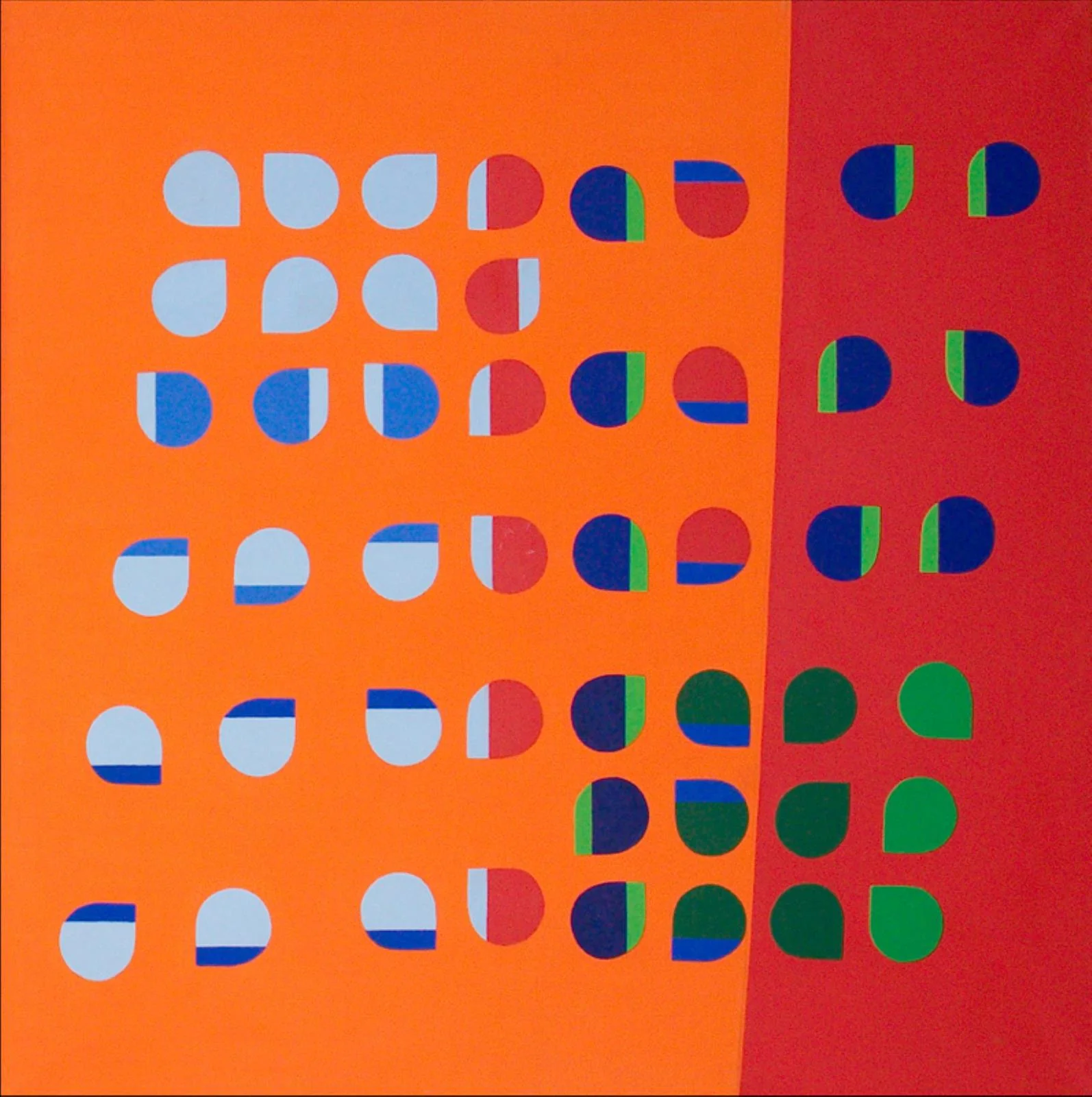 Green-Blue-Orange. Space