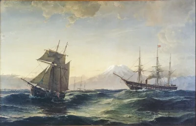 Ships off the Coast of Iceland