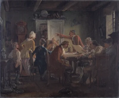 Collegium Politicum. From Ludvig Holberg’s The Political Tinker, Act I, Scene 2.