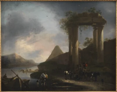 Italian Landscape with Classical Ruins