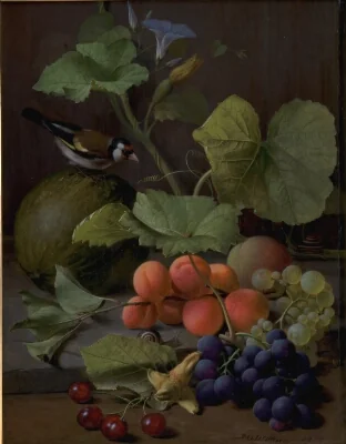 Still Life with Fruits and a Goldfinch