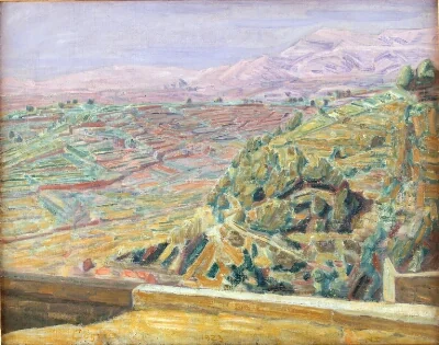 Udsigt fra Slotspladsen, Cagnes