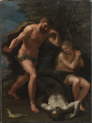 Adam and Eve Lamenting over the Body of Abel