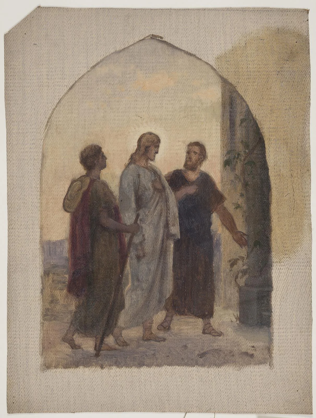 Olieskitse til Vandringen til Emmaus