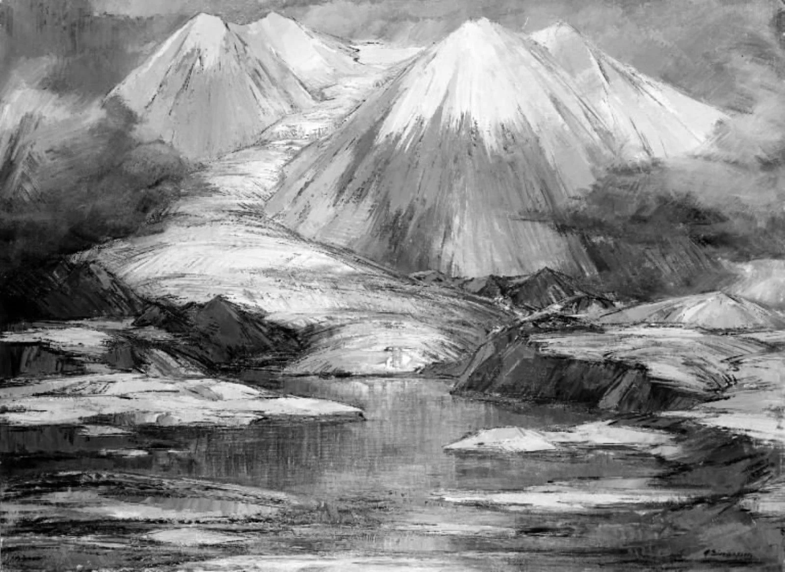Frost Mist over the Mountain Peaks
