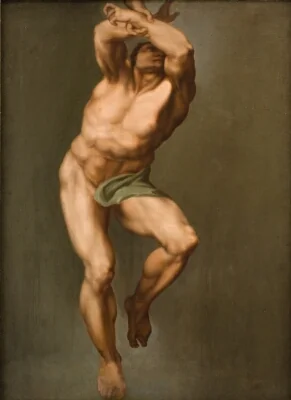 Male Figure. After Michelangelo's "Last Judgement" in the Sistine Chapel