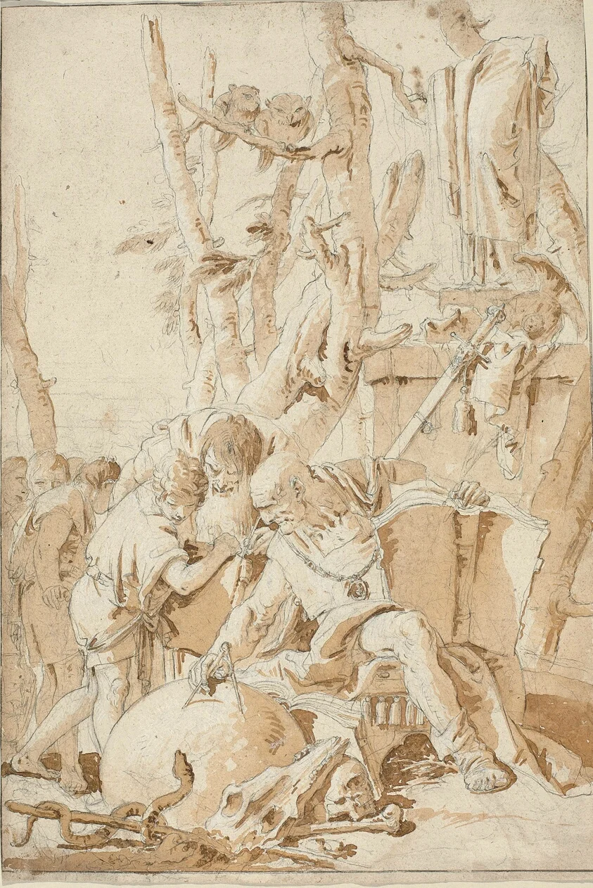 Democritus and Heraclitus Laughing and Sorrowing over the Follies of the World