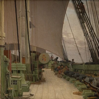 The Starboard Battery and the Deck of the Corvette "Najaden"