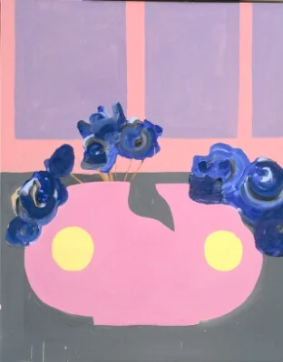 Roses in an Italian Ceramic Vase