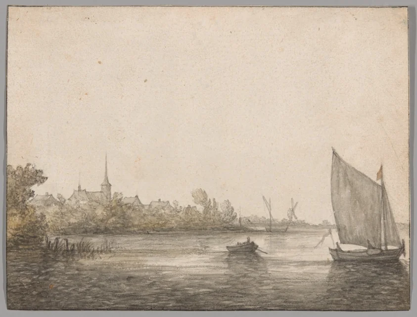 View of IJsselmonde Seen Across the New Maas