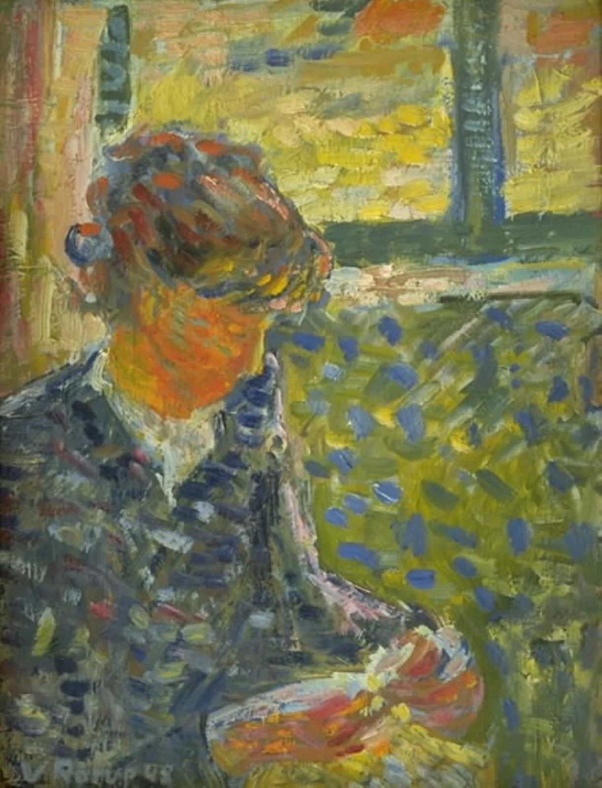 The Artist's Wife Sewing