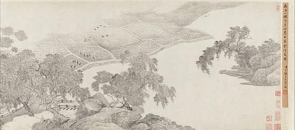 清　吳歷　墨井草堂消夏圖　卷|Whiling Away the Summer at the Ink-Well Thatched Hut