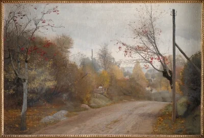 The Road at Mogenstrup, Zealand. Autumn