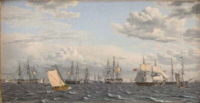 A Russian Fleet at Anchor near Elsinore
