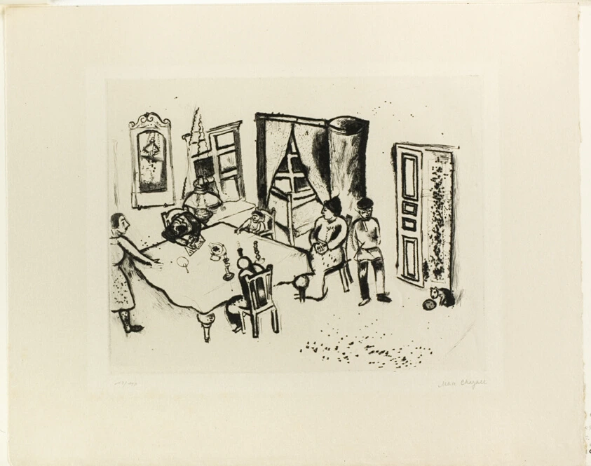 The Dining Room, plate ten from Mein Leben