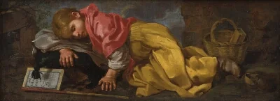 A Sleeping Girl (Boy ?) with a Songbook