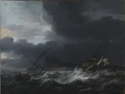 Gale off Rocky Coast