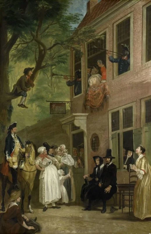 Misled: The Ambassador of the Rascals Exposes himself from the Window of 't Bokki Tavern in the Haarlemmerhout