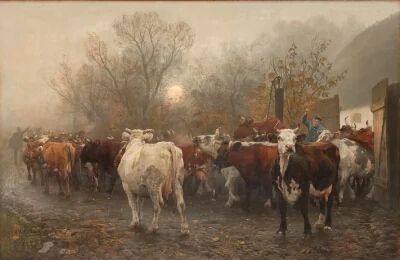 Driving Cows out of the Cowhouse