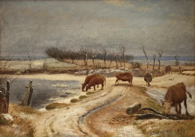 Watering the Cattle on a Winter's Day