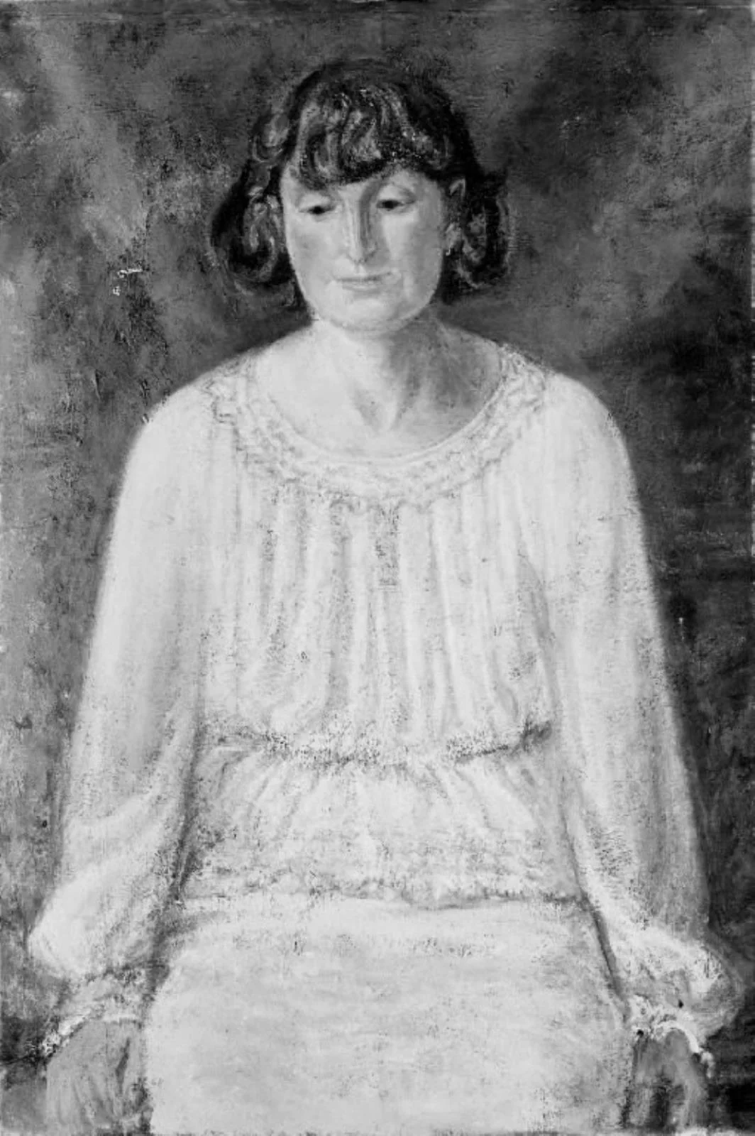 Portrait of a Lady with Red Background